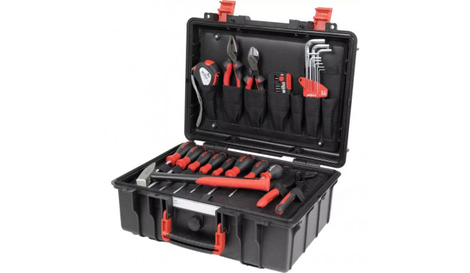 Werkzeugkoffer Basic L mechanic (schwarz/rot, 36-teilig, mit Koffer)