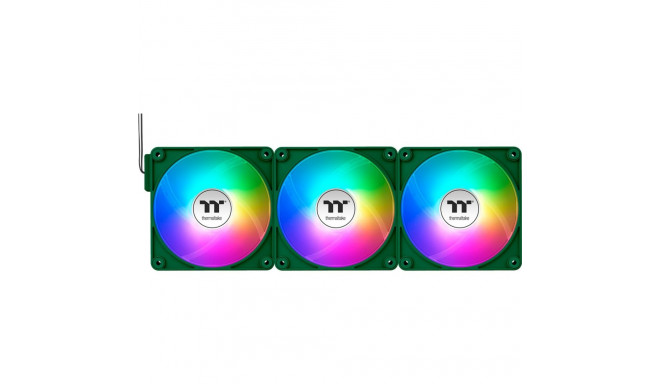 Thermaltake CT120 EX ARGB Sync PC Cooling Fan Racing Green (Green, Pack of 3, 120 mm)
