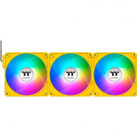 Thermaltake CT140 EX ARGB Sync PC Cooling Fan Bumblebee (Yellow, Pack of 3, 140 mm)