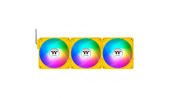 Thermaltake CT120 EX ARGB Sync PC Cooling Fan Bumblebee (Yellow, Pack of 3, 120 mm)