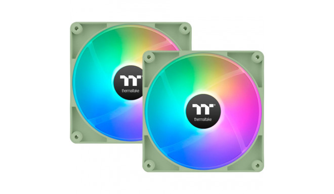 Thermaltake CT140 ARGB Sync PC Cooling Fan Matcha Green (light green, pack of 2, 140 mm)