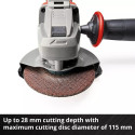 Einhell Power X-Change Cordless Angle Grinder TE-AG 18/115-2 Li - Solo, 18 Volt (red/black, without 