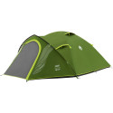 Coleman Darwin 4 Plus Blackout Dome Tent (dark green/light green, with tunnel porch, model 2025)