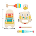Mattel Musical Gift Set with Wooden Instruments for Toddlers (6 Pieces)