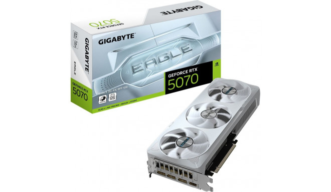 GigaByte GeForce RTX 5070 EAGLE OC ICE (white, DLSS 4, 3x DisplayPort, 1x HDMI 2.1)