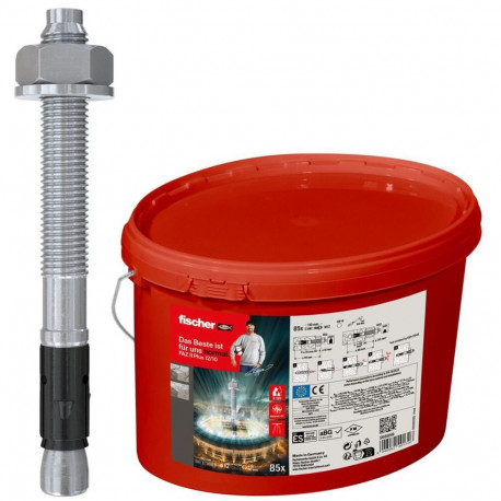 Fischer bolt anchor FAZ II Plus 12/20 in a bucket (silver, 80 pieces, galvanized)