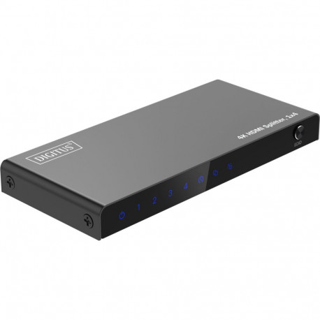 4K HDMI Splitter, 1x4 (schwarz, mit Downscaler)