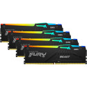 Kingston DDR5 - 128GB - 5600 - CL - 40 (4x 32 GB) quad kit (black, KF556C40BBAK4-128, FURY Beast RGB