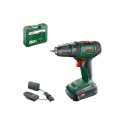 Bosch Powertools Cordless Drill/Driver UniversalDrill 18V (green/black, Li-ion battery 2.5Ah, case, 