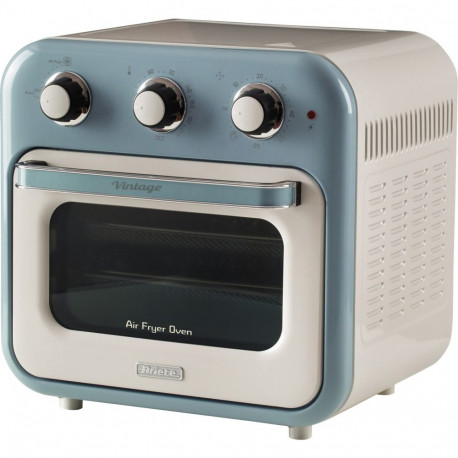 Kuumaõhu fritüür ja miniahi Vintage Blue 3-ühes 1.350W, maht 16l, vaateakendiga, valge/helesinine