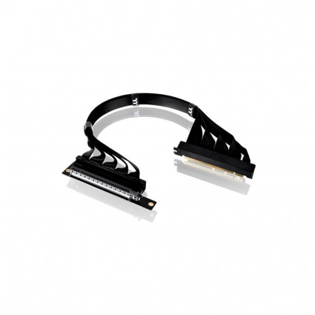 PCI-E 4.0 Dual 90° Riser Cable (schwarz, 40cm)