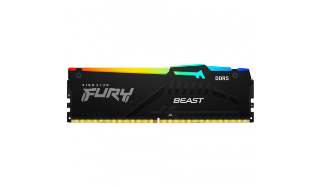 Kingston DDR5 - 16GB - 6000 - CL - 30, single (black, KF560C30BBEA-16, FURY Beast RGB, INTEL XMP, AM