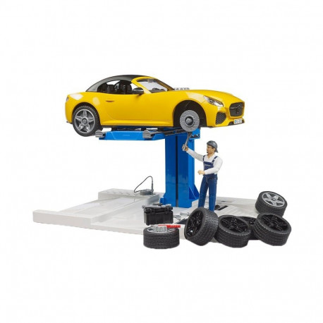 BRUDER bworld Car Service Center + bruder Roadster