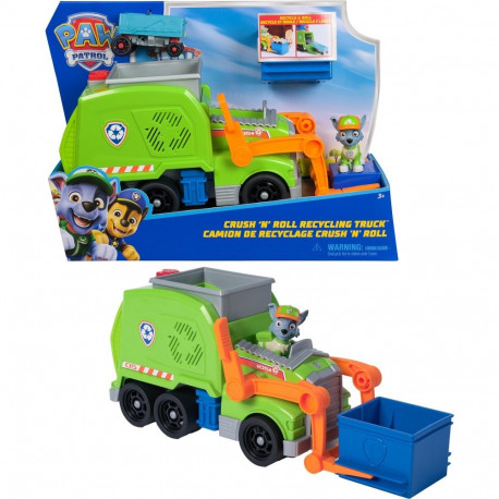 Paw Patrol ekstra suur taaskasutusveok koos Rocky mängufiguriga ja muundamisfunktsiooniga