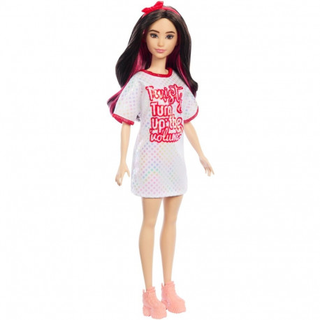 Barbie nukk Fashionistas T-särgikleit, valge