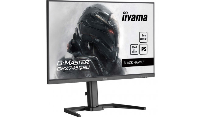 iiyama G-Master GB2745QSU-B2, gaming monitor - 27 - black (matt), QHD, IPS, USB hub, 100Hz panel