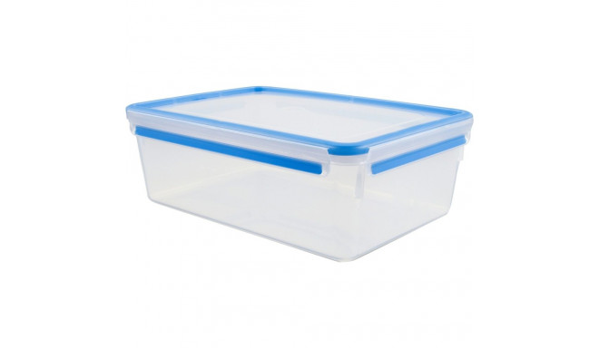 Emsa CLIP & CLOSE food storage container 5.4 liters (transparent/blue, rectangular, maxi format)