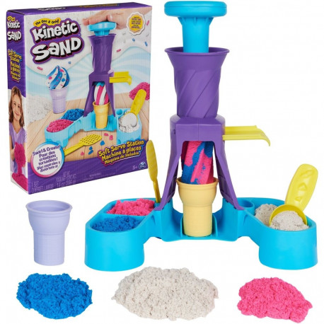 Kinetic Sand pehmejäätise jaam 396Gramm liiv