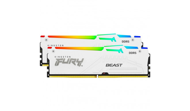 Kingston FURY DDR5 - 64GB -6000 - CL - 30 (2x 32 GB) dual kit, memory (white, KF560C30BWAK2-64, FURY