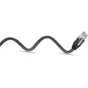 Goobay Ethernet cable USB-A 3.2 Gen1 plug > RJ-45 plug (black/silver, 3 meters, braided textile shea