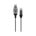 Goobay Ethernet adapter cable USB-A 3.2 Gen1 > RJ-45 (black/grey, 5 meters)