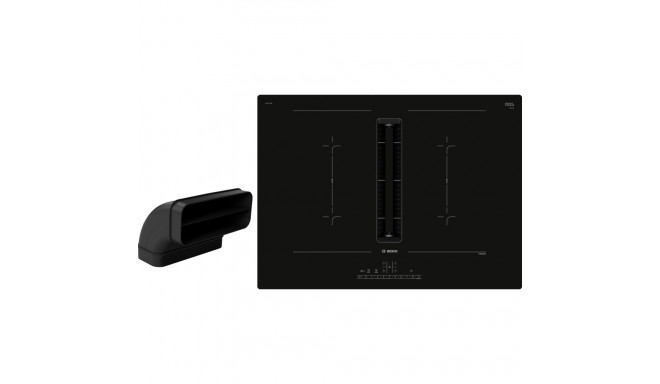 Bosch Set PVQ711GA7 (PVQ711F15E + HEZ9VDSB2), independent hob (black, 70 cm, with integrated extract