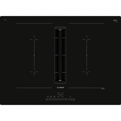 Bosch Set PVQ711GA6 (PVQ711F15E + HEZ9VDSB4), independent hob (black, 70 cm, with integrated extract