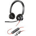 HP Poly Blackwire 3320 USB-C stereo headset + USB-C/A adapter (black)