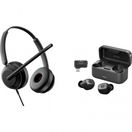 EPOS IMPACT 760T Bundle, Headset (Stereo, Headband, incl. GTW 270 Series In-Ear Headphones)