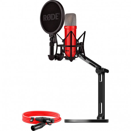 NT1 Signature +XLR-Kabel+Desktop Studio Arm  (rot, Bundle)