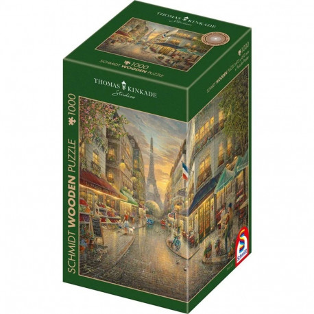 Holzpuzzle Thomas Kinkade Studios: Malerisches Paris (1000 Teile)