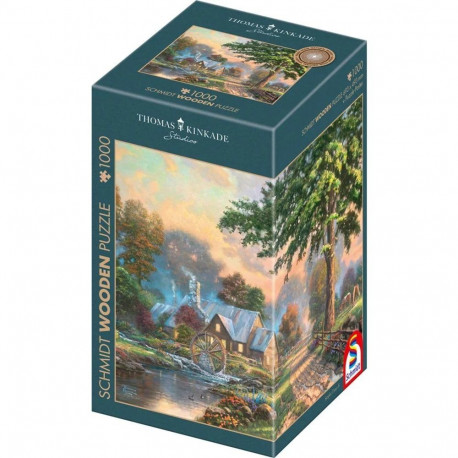 Thomas Kinkade Studios puidust pusle vana veskioja ääres (1000 Teile)