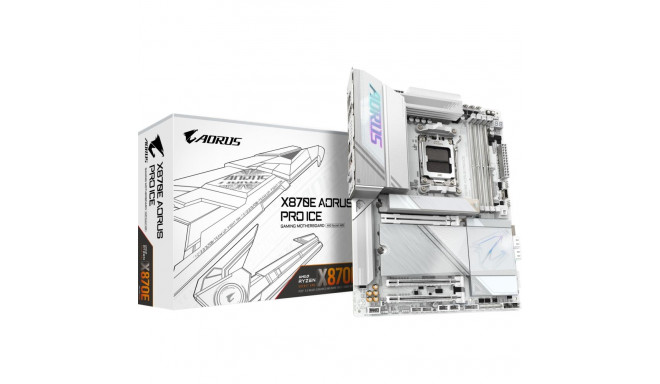 AORUS X870E PRO ICE, hõbedane/valge