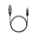 goobay Ethernet adapter cable USB-A 3.2 Gen1 > RJ-45, Slim (black/gray, 1 meter)