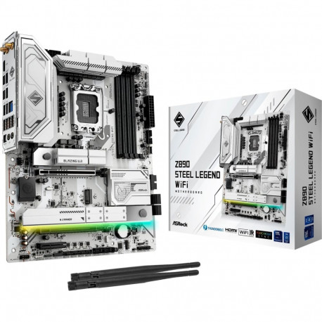 emaplaat Z890 Steel Legend WiFi-toega, must