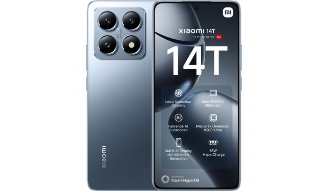 Xiaomi 14T - 6.67 - 256GB, Mobile Phone (Titan Blue, 5G, 12GB LPDDR5X)