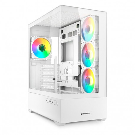 Sharkoon AK6 RGB , Tower case (white, Tempered Glass x 2)