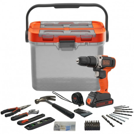 Akku-Schlagbohrschrauber BCKSB02, 18Volt (orange/schwarz, Li-Ionen Akku 1,5Ah, Aufbewahrungsbox, 62-