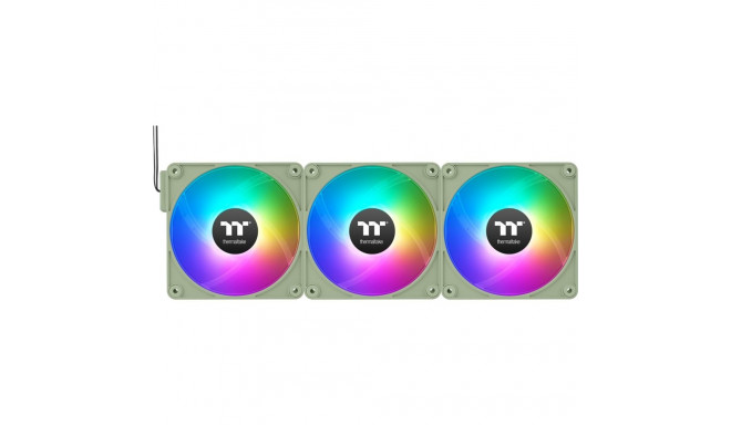 Thermaltake CT120 EX Reverse ARGB Sync PC Cooling Fan, Case Fan (Light Green, Pack of 3)