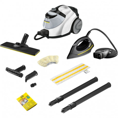 SC 5 EasyFix Iron (weiß/schwarz, 2.250 Watt, inkl. Dampfdruck-Bügeleisen)