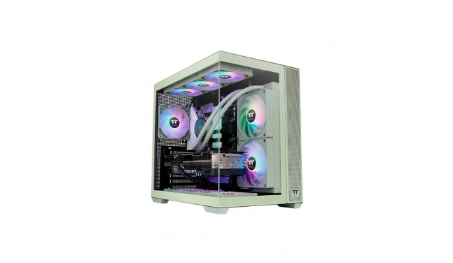 Thermaltake View 380 TG ARGB, Tower Case (Light Green, Tempered Glass x 2)