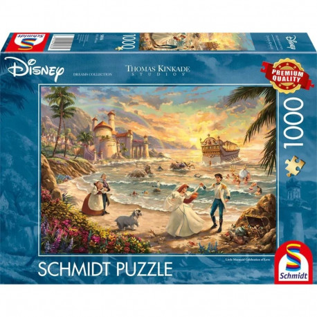 Thomas Kinkade Studios pusle 1000-osaline Disney Dreams kollektsioon väike merineitsi armastuse tähi