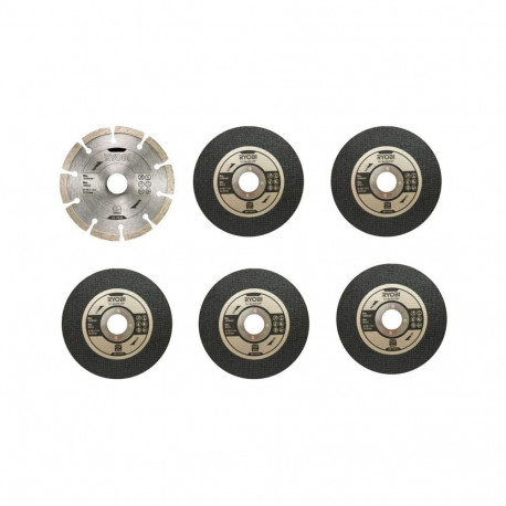 Ryobi cutting disc set RAK6AGD1, for 125mm angle grinder (6 pieces)