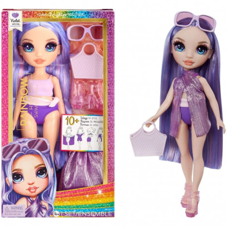 MGA Entertainment Rainbow High Swim & Style - Violet (Purple), doll