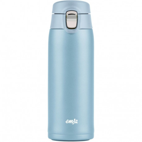 TRAVEL MUG light Thermobecher (hellblau, 0,4 Liter, Flip-Deckel)