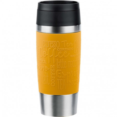 Emsa TRAVEL MUG Classic thermal mug (yellow/stainless steel, 0.36 liters)