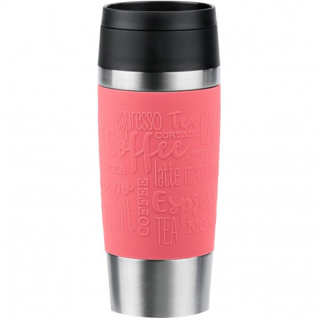 TRAVEL MUG termokruus klassikaline 0,36l, korall/roostevaba teras
