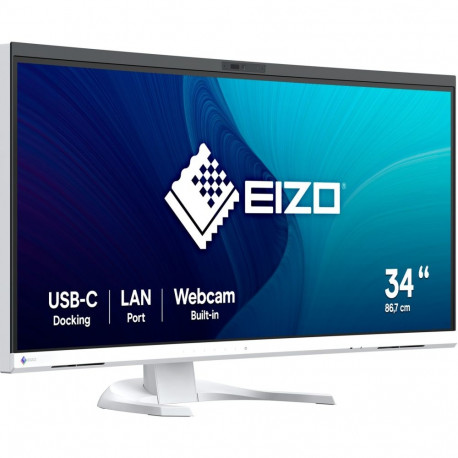 FlexScan EV3450XC-WT (86.7 cm (34.1 Zoll), weiß, UWQHD, IPS, Webcam, Mikrofon, USB-C)