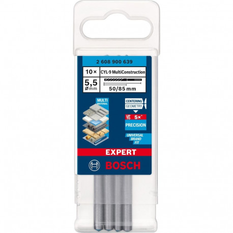 EXPERT puurid CYL-9 MultiConstruction Ø5,5mm, 10 Stück (Arbeitslänge 50mm)
