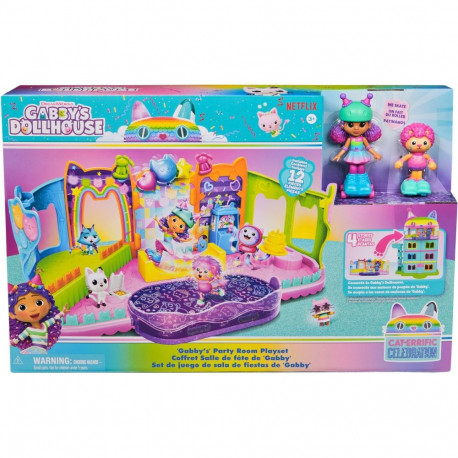 Spin Master Gabby's Dollhouse Party Room Playset - Skate Park Attic, Toy Figure